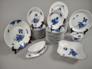 Matservis, "Blå blomster" Royal Copenhagen Danmark 41 delar