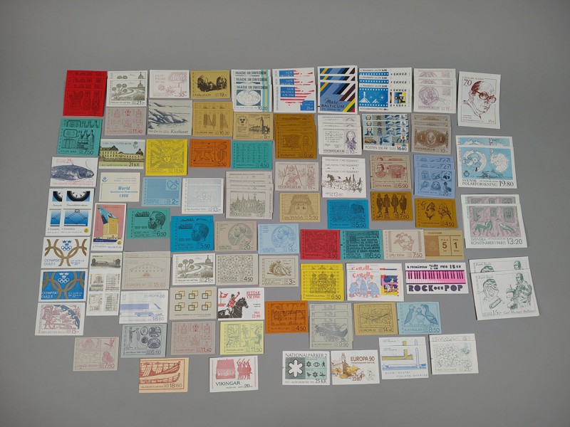 Stort parti Postfriska Frimärkshäften