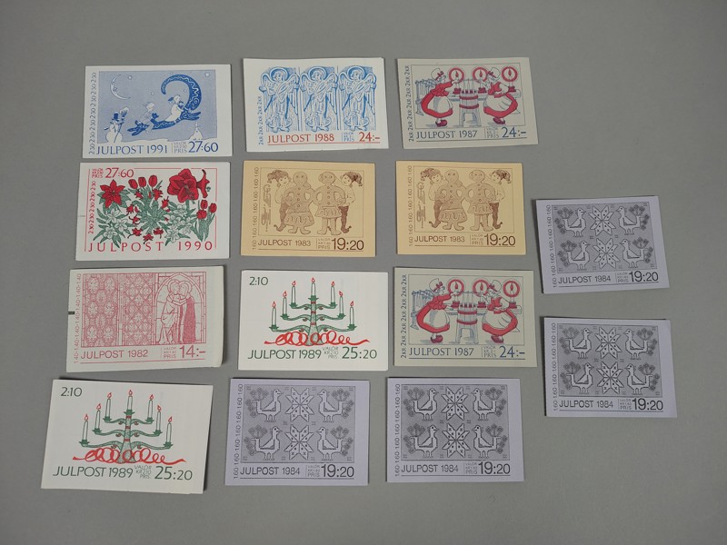 Parti Frimärkshäften, Postfriska Julpost 14 st