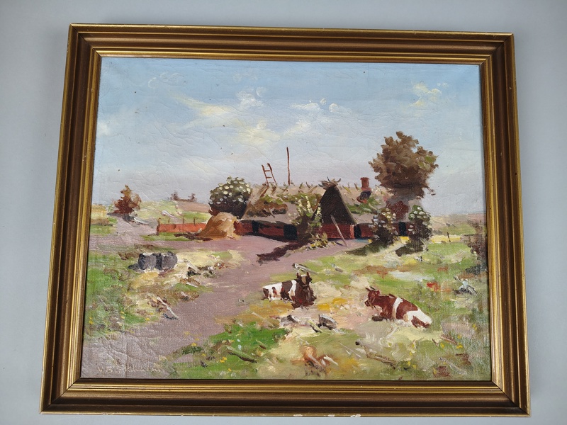 Olja på duk, V Birkholm/ Marc Osman, signerad