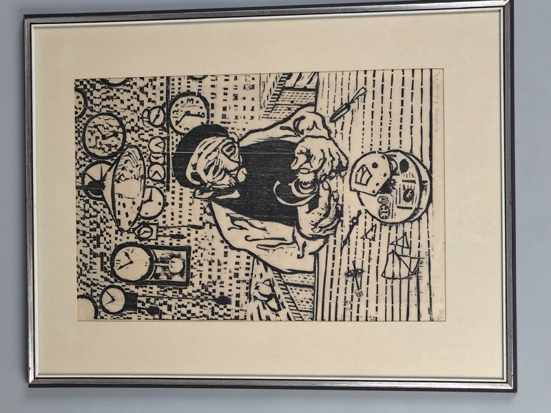 Träsnitt, Richard Årlin, signerad & numrerad