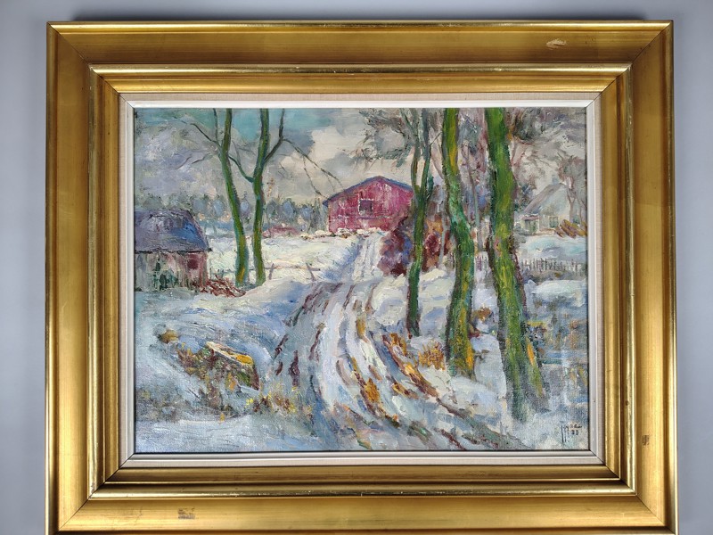 Olja på duk, oidentifierad konstnär