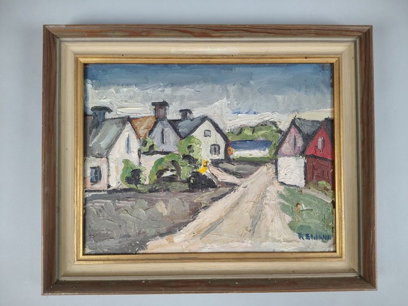 Olja på duk, signerad, oidentifierad konstnär