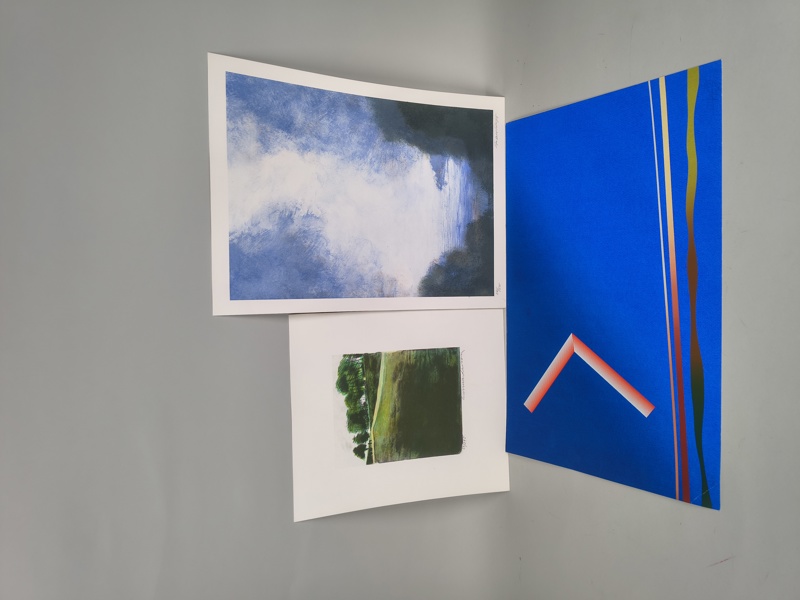 Färglitografier 3 st bl.a. Curt Hillfon