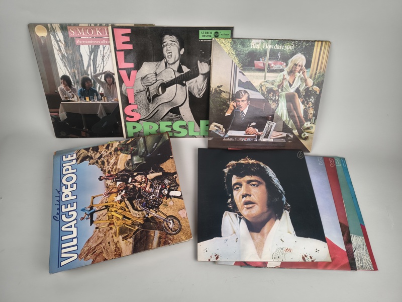 Parti LP-skivor bl.a. Elvis