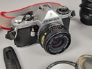Kamera, Pentax MLE, med tillbehör