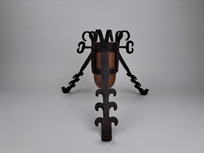 Julgransfot, smide & koppar