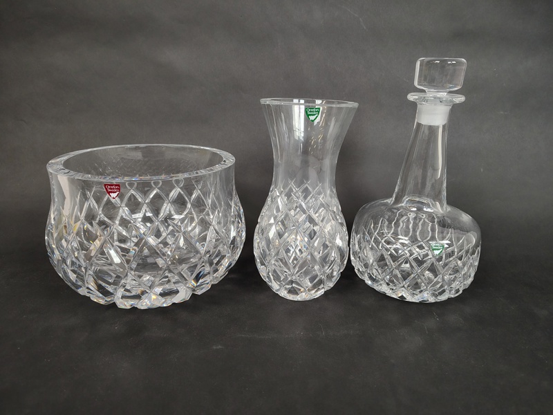 Kristallglas 3 delar, "Sofiero" Gunnar Cyrén Orrefors