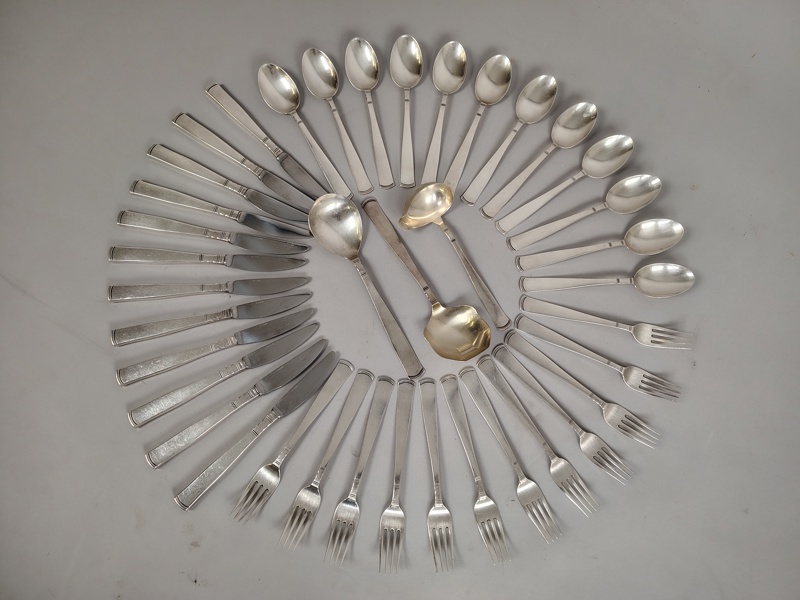 Silverbestick, "Rosenholm" Jacob Ängman, 39 delar