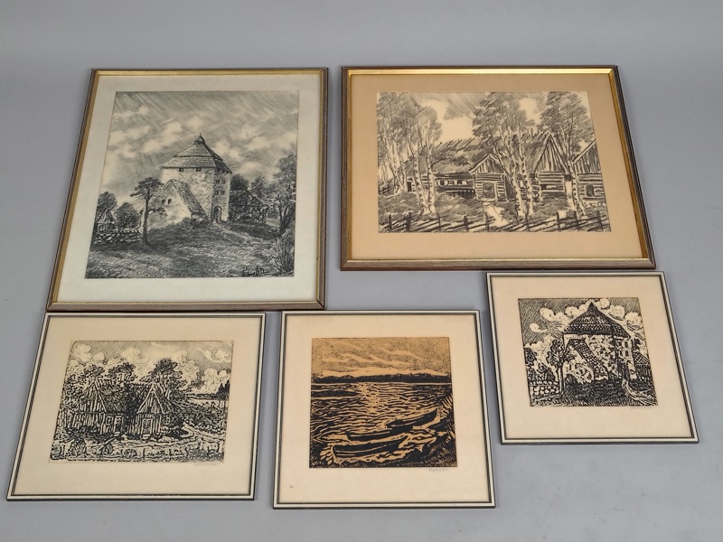 Tavlor, Viking Holm, signerade 5 st