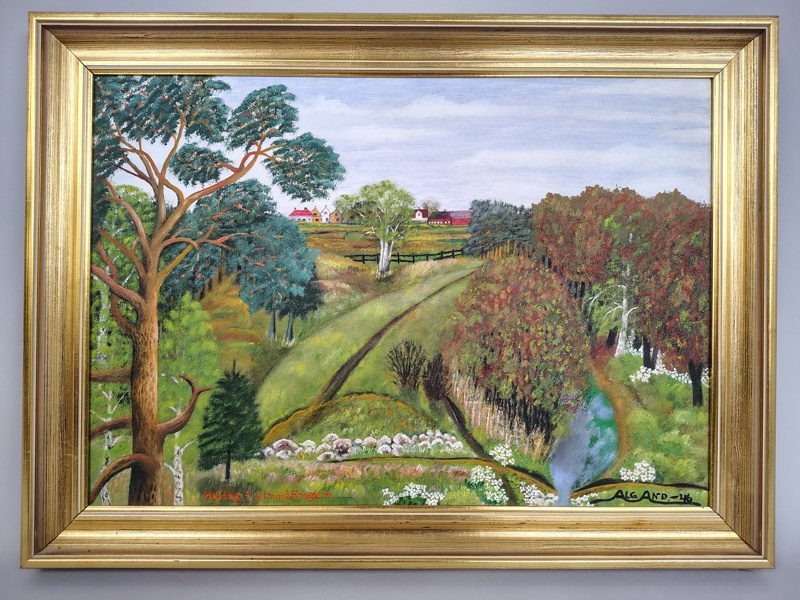 Olja på pannå, oidentifierad konstnär