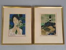 Färglitografier 2 st, Yves Ganne, signerade