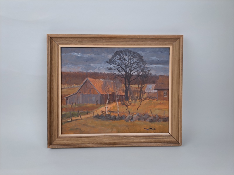 Olja på pannå, oidentifierad konstnär