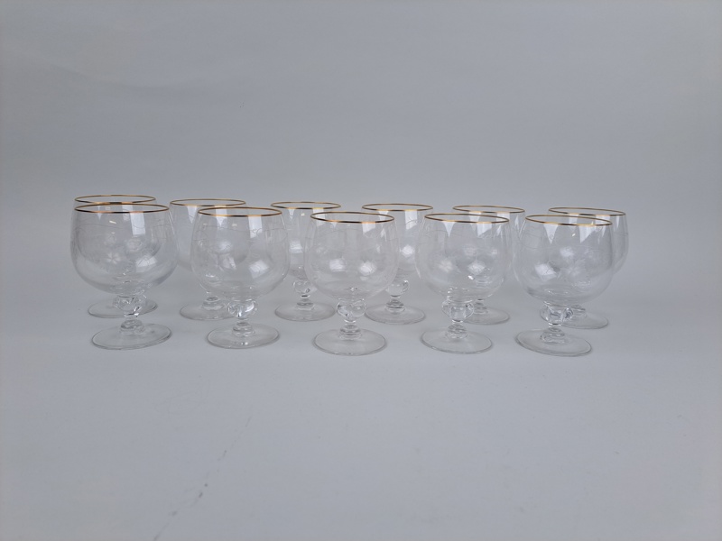 Vinglas, slipad dekor 11 st