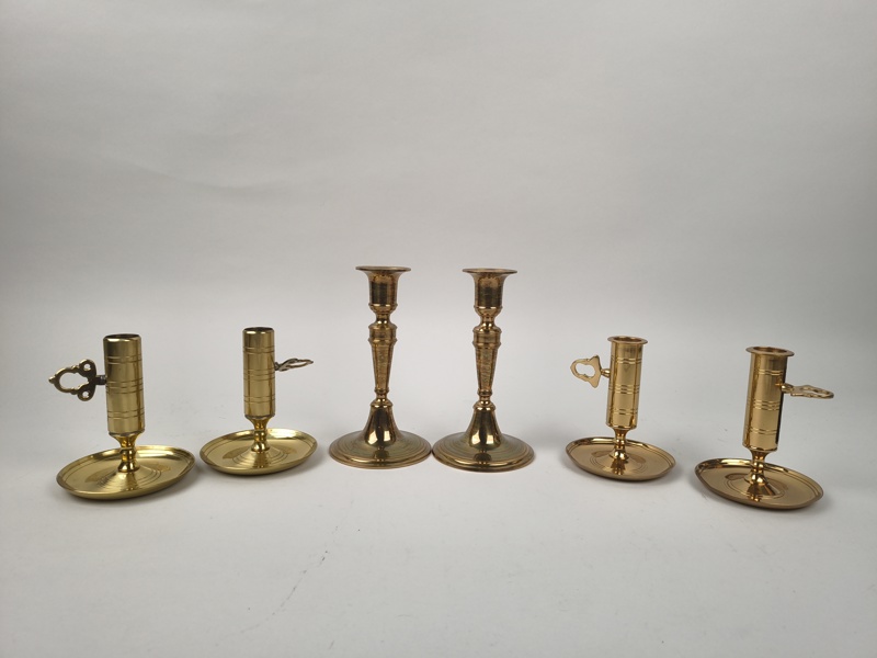 Ljusstakar, mässing & malm