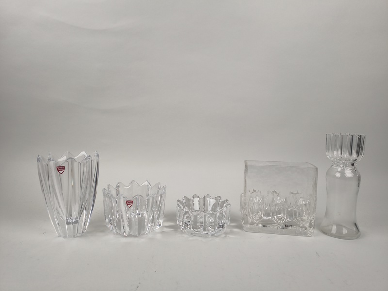 Glas, 5 delar bl.a. "Fleur" Jan Johansson