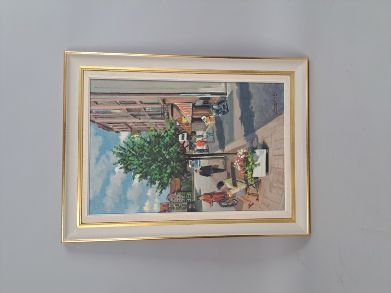 Olja på duk, signerad, oidentifierad konstnär