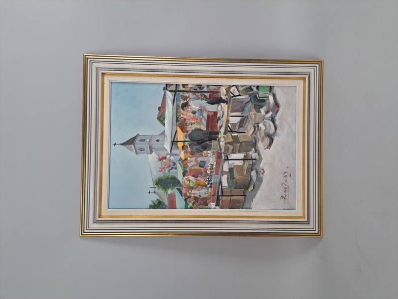 Olja på duk, signerad, oidentifierad konstnär