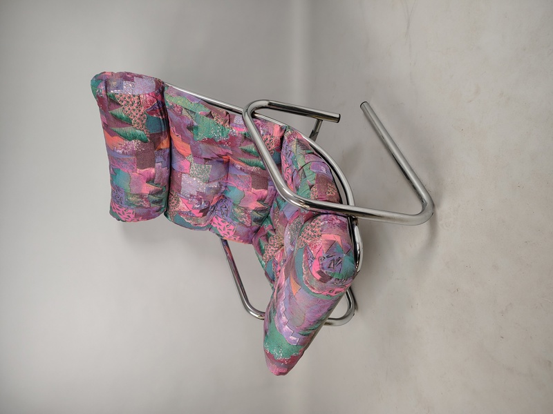 Stålrörs fåtölj, krom