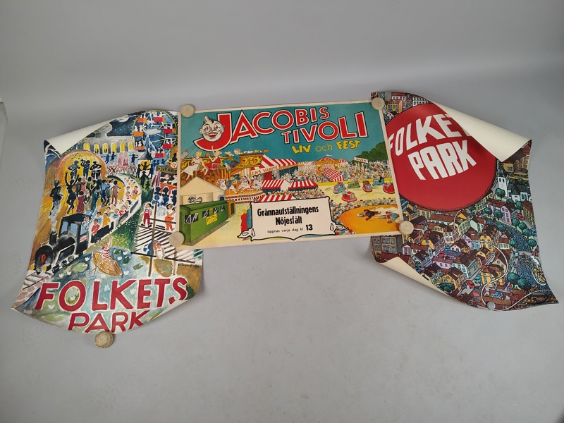 Affischer 3 st Tivoli bl.a. Jacobis Tivoli