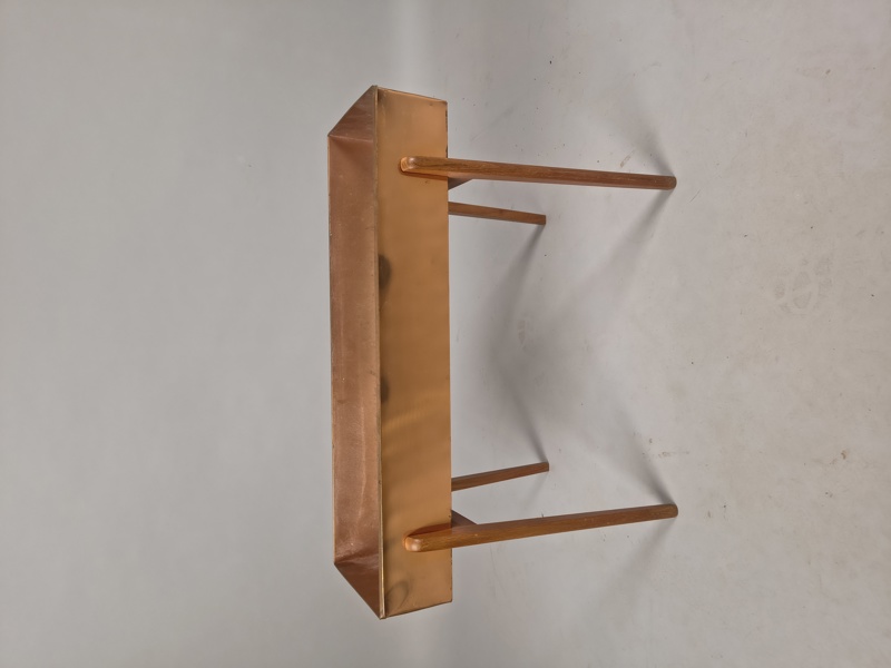 Blombord, teak & koppar 1960-tal