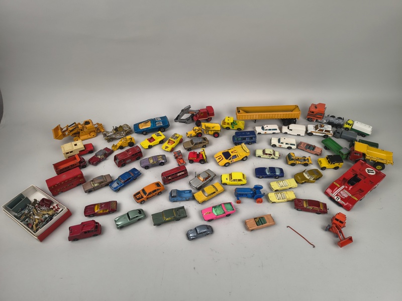 Parti leksaksbilar bl.a. Lesney, Matchbox m.fl.