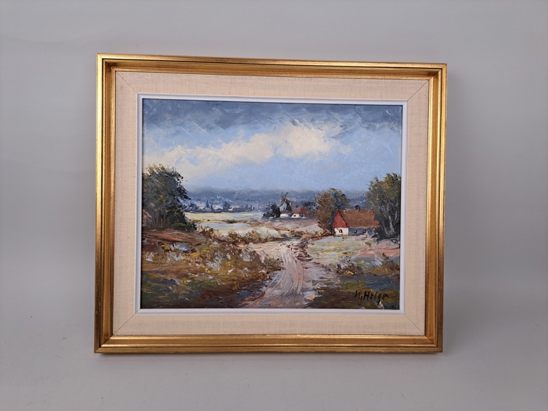 Olja på duk, oidentifierad konstnär