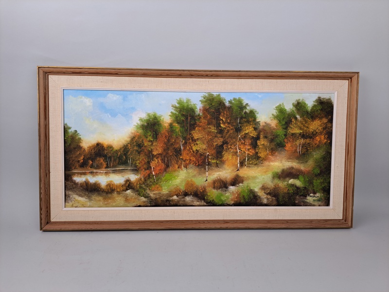 Olja på duk, Ove Hagman, signerad