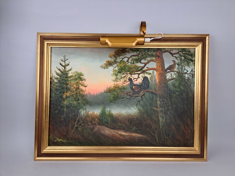 Olja på duk, Troligtvis Gustav Vilhelm, signerad