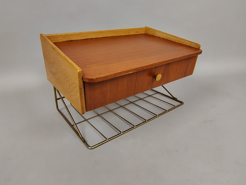 Telefonhylla, teak & ek