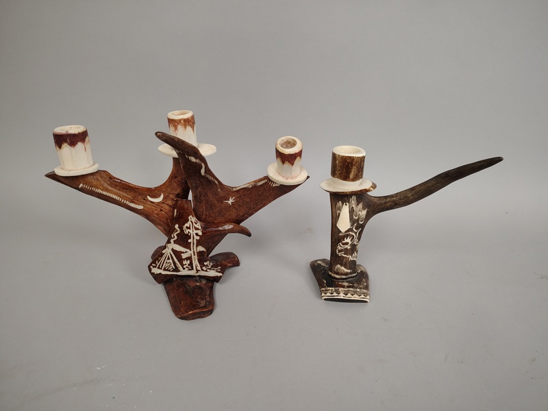 Ljusstakar, renhorn Samiska