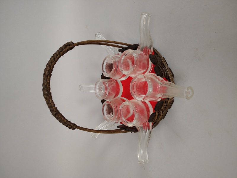 Serveringsbricka med glas, pipform