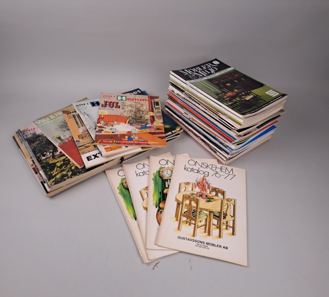 Parti möbelkataloger , 60-/70-tal bl.a. Allt i Hemmet