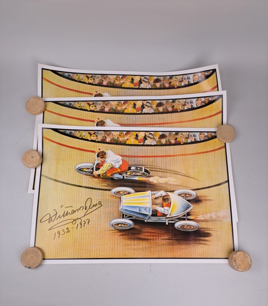 Planscher 3 st, William Arne, signerade