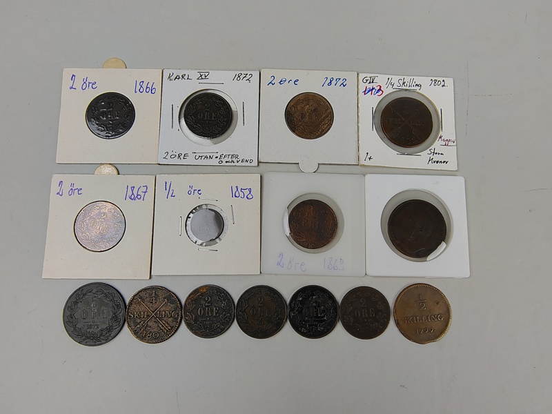 Kopparmynt, Äldre 1799-1872