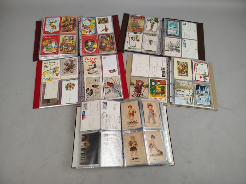 Pärmar med vykort, 4 st Jul