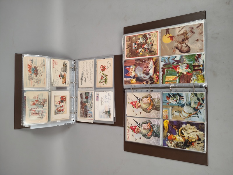 Julkort, 2 pärmar bl.a. Jenny Nyström