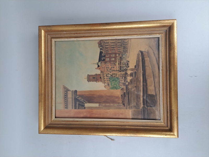 Akvarell, signerad, oidentifierad konstnär