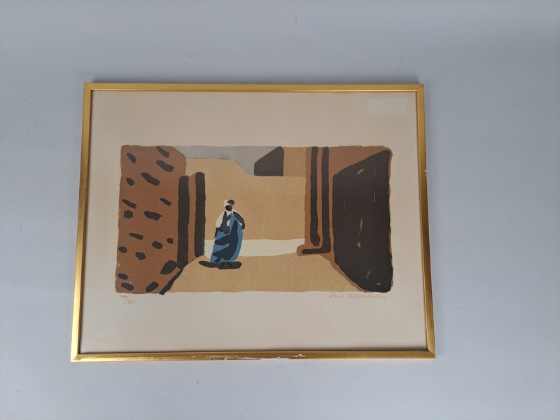 Färglitografi, Lars Norrman, signerad