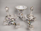 Kandelabrar & Skål på fot, Dresden & PMP, Tyskland Porslin