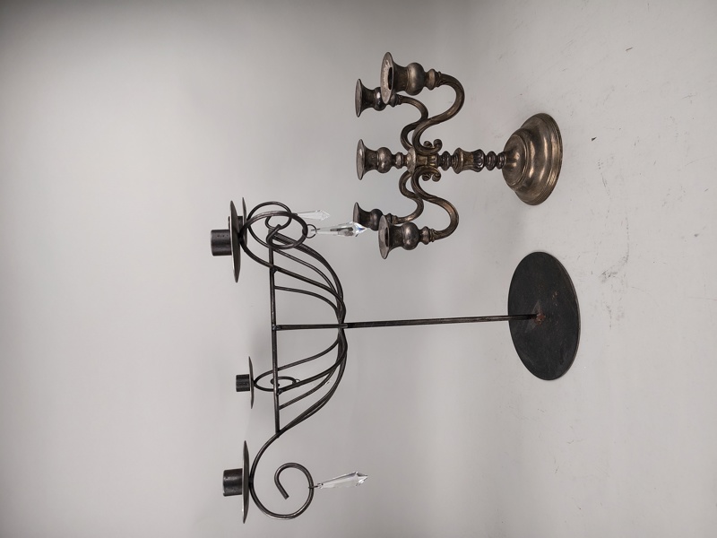 Ljusstakar, smide & vitmetall