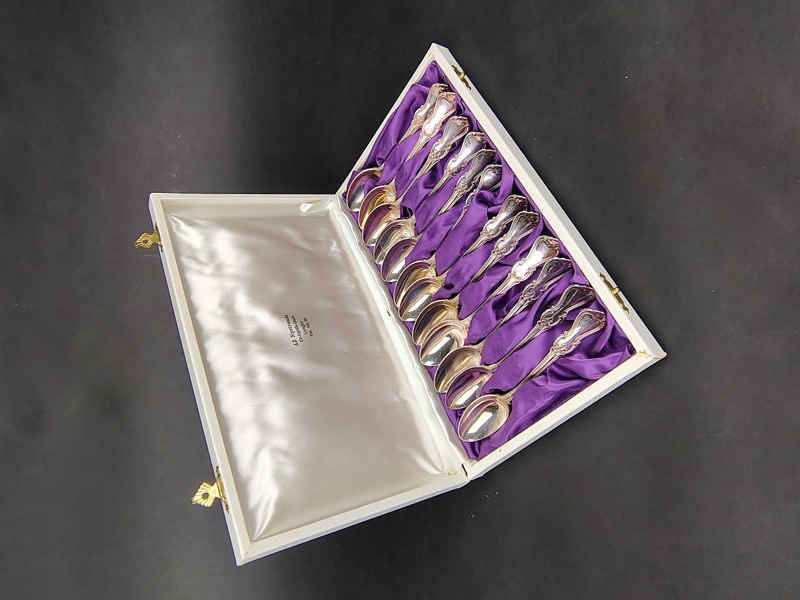 Teskedar, Silver 12 st, "Olga"