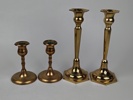 Mässingsljusstakar 2 par