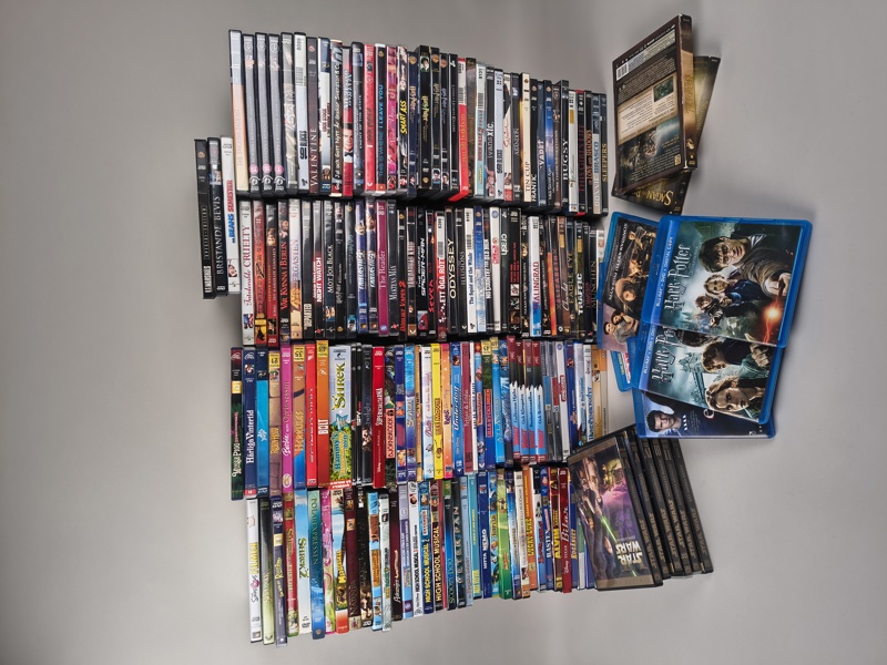 Stort parti DVD-filmer