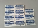 Frimärkshäften / Rabatthäften, 11 st Postfriska