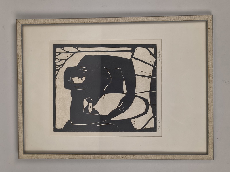 Träsnitt, Åke Holm, signerad & numrerad