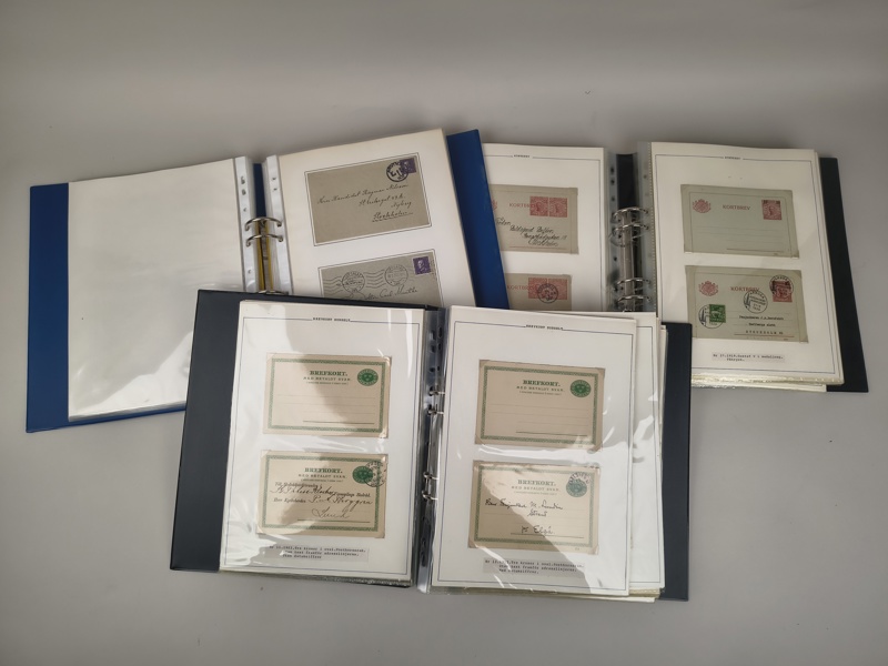 Postala försändelser, Kortbrev, brefkort m.fl. 3 st pärmar