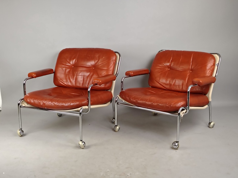 Fåtöljer, par "Eva" Pethrus Lindlöf, AB Lindlöfs möbler Lammult