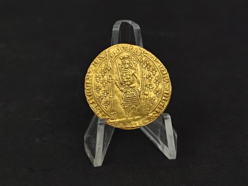 Mynt, 1 Guld Franc, Charles V 1364-1380 Frankrike