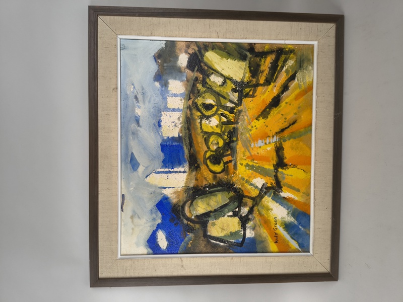 Olja på pannå, Kulo Green, signerad